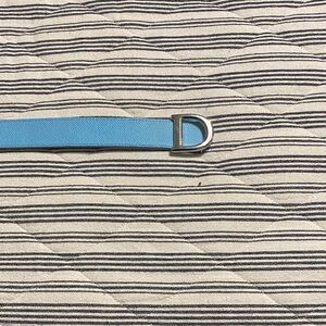 Dior Blue Belt with Silver Buckle